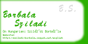 borbala sziladi business card